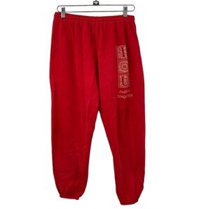 Vintage 90s Pannill Sweatpants Women's Large IU Indiana‎ University Red 1992